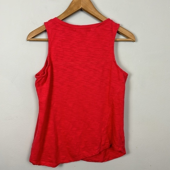 Sanctuary Red Slub Embroidered Tank Top Sz M - Picture 4 of 8